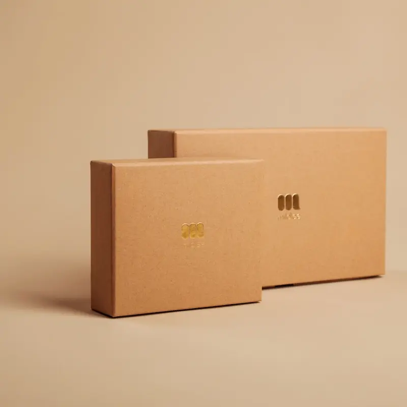 Understated kraft presentation boxes